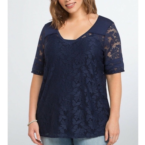 2x Torrid lace sheer top! - Picture 1 of 3